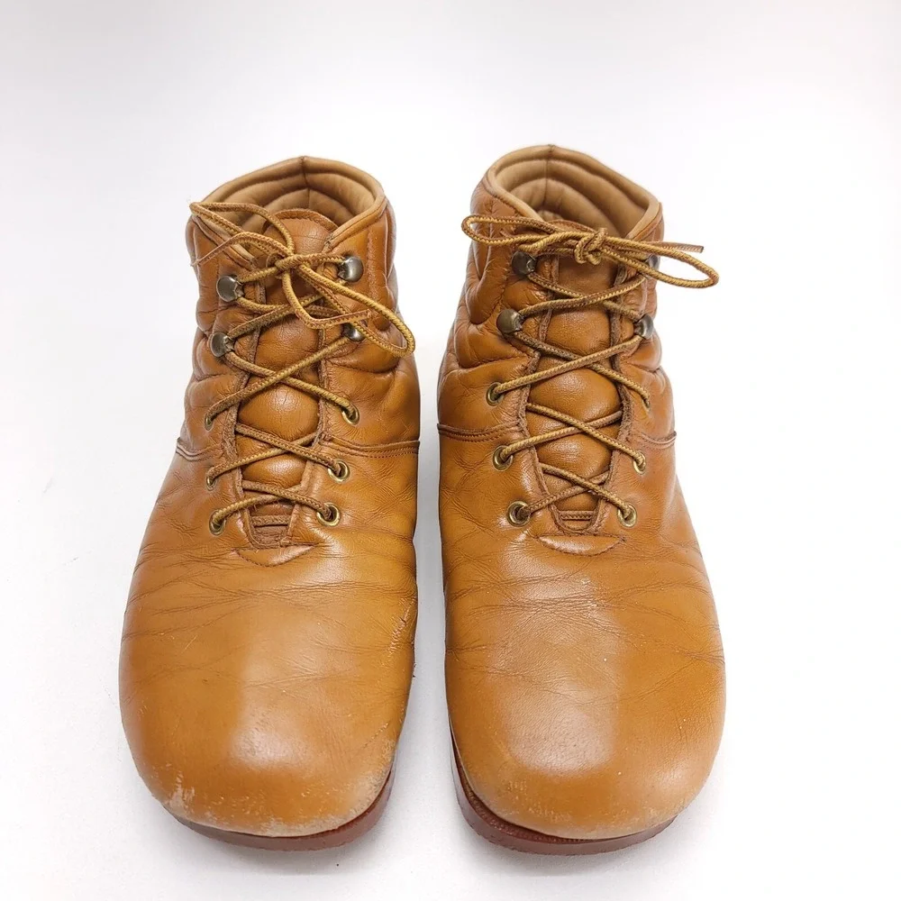 Vintage Roots Men's Leather Shoes Boots‎ 10.5 M Natural Footwear Whiskey Brown